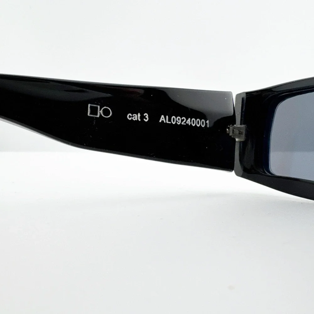 Alain Mikli Y2K‎ Rhinestone Rectangle Sunglasses Women Black Cat 3